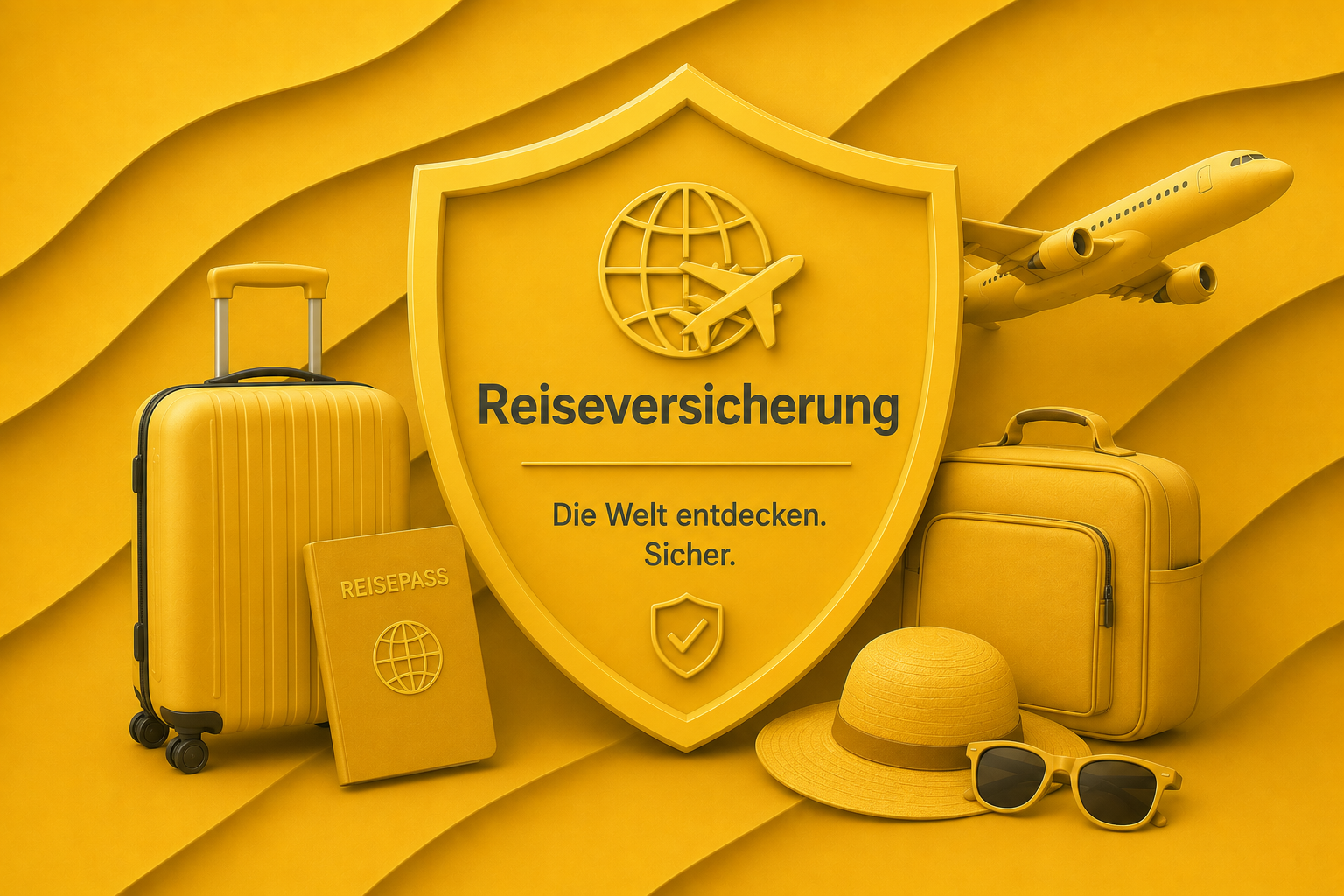 Urlaub Reisekoffer Strand