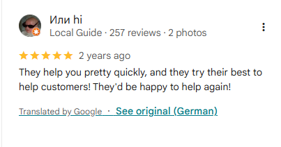 Kundenbewertung Google 1